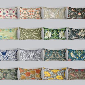 William Morris Lumbar Pillow Cover 15 Size Morris Floral Art Throw Pillow Cover Modern Art Decor waist Pillow Case gift Floral Cushion Cover