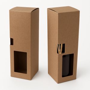Recycled Kraft Diffuser Boxes with Stick Compartment: Retail Packaging